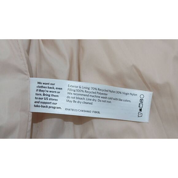 Eileen fisher womens small cream beige lightweight spring fall quilted vest - Picture 8 of 9